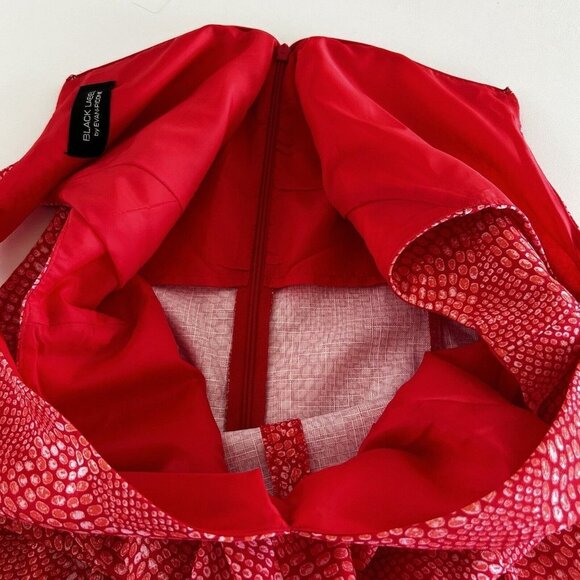 Black Label By Evan Picone Fit & Flare Midi Dress 14 Multicolor Sleeveless Zip - Picture 6 of 10